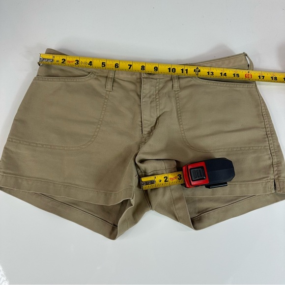 Abercrombie & Fitch SHORTS 100% cotton dark khaki SIZE 4 excellent shorts - Picture 8 of 10